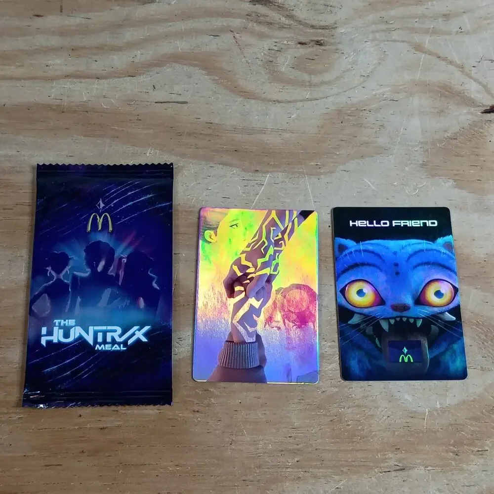 McDonalds Kpop Demon Hunters Huntrix A231 Rumi Jinu Holo Hand-Holding Card NEW